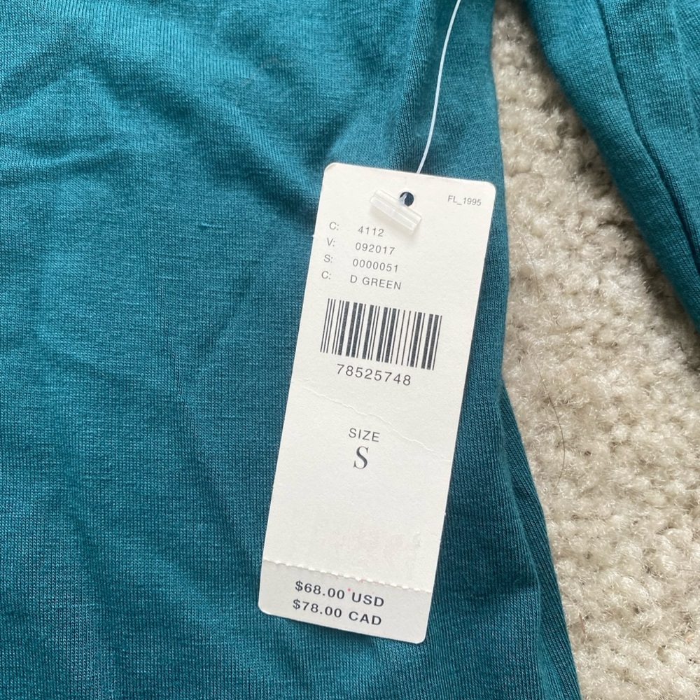 NWT Anthropologie Maeve Teal One-Shoulder Longsleeve Top - Picture 5 of 5